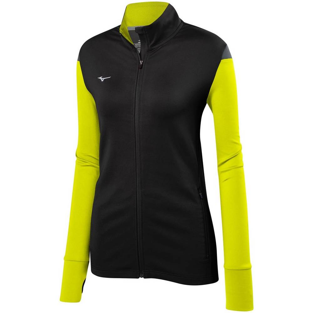 Mizuno Horizon Full Zip - Bayan Mont - Siyah/Limon Türkiye (IEDJWP-064)